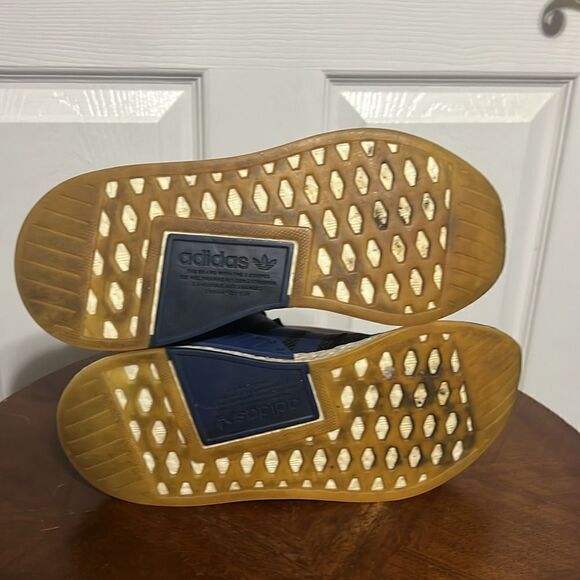 🔥🔥 ADIDAS NMD R2 Women Low-Top Sneakers - Black/Blue - Sz 7 - Good Condition - Picture 11 of 14